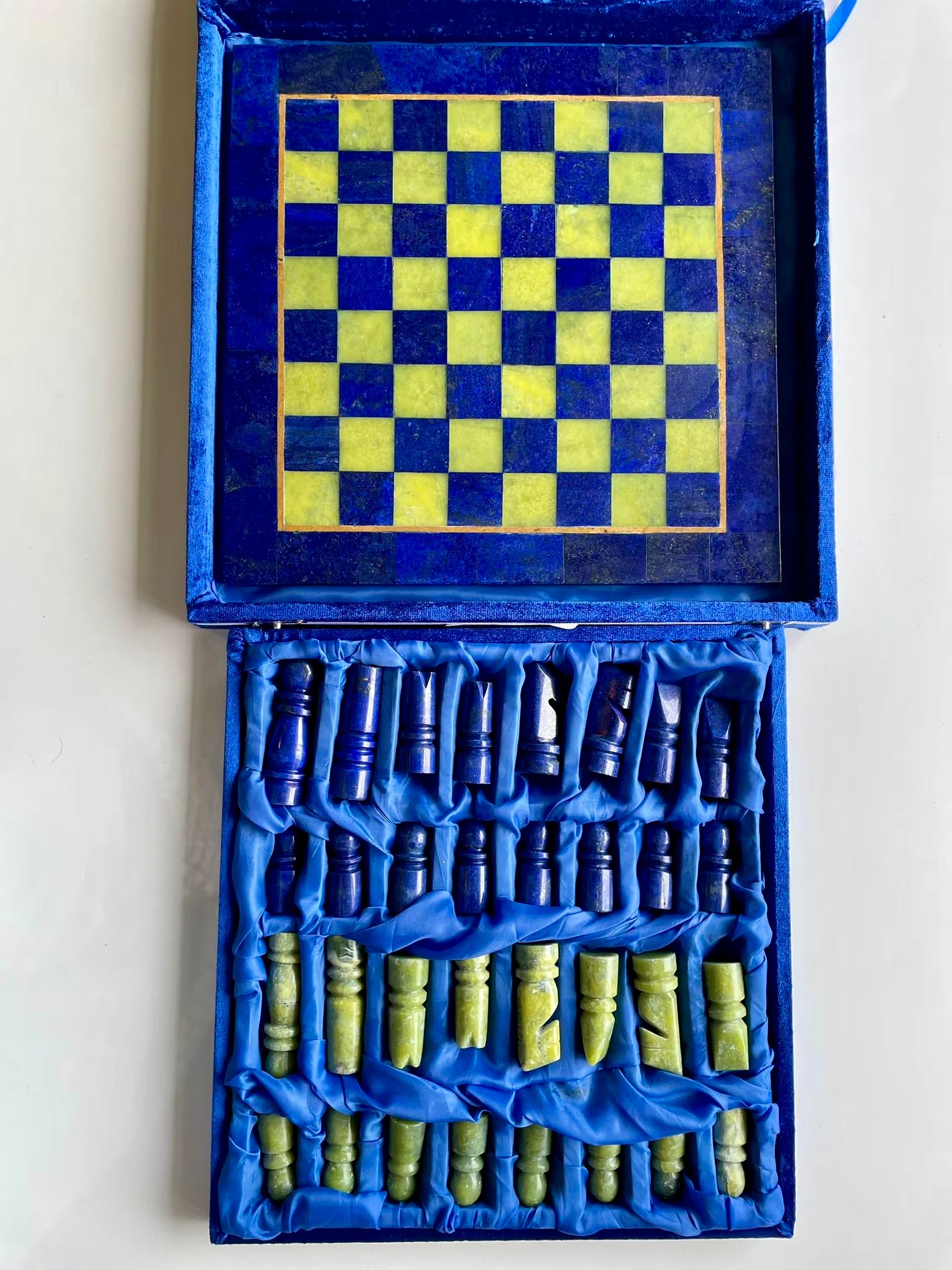 Jade and Lapis Lazuli Chess board